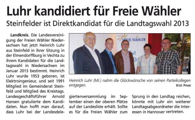 Artikel Sonntagsblatt 120812 Luhr Kandidat